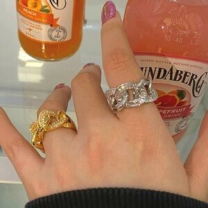 Baguette Sterling Silver Twisted Ring